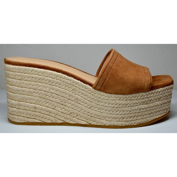 NEW VERONICA BEARD GABLE HAZELWOOD SUEDE ESPADRILLE PLATFORM WEDGE SANDAL. SZ 8M - Picture 5 of 10